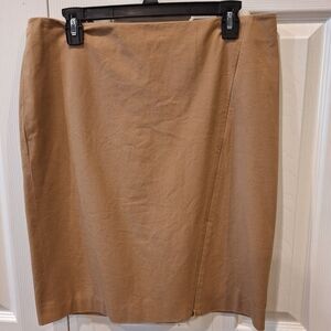 J. McLaughlin size 10 tan skirt